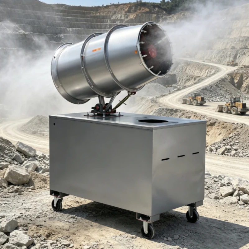120m Super Long Distance Stationary Fixed Fog Cannon Full Automatic 360 Rotate Coal Plant Mist Sprayer