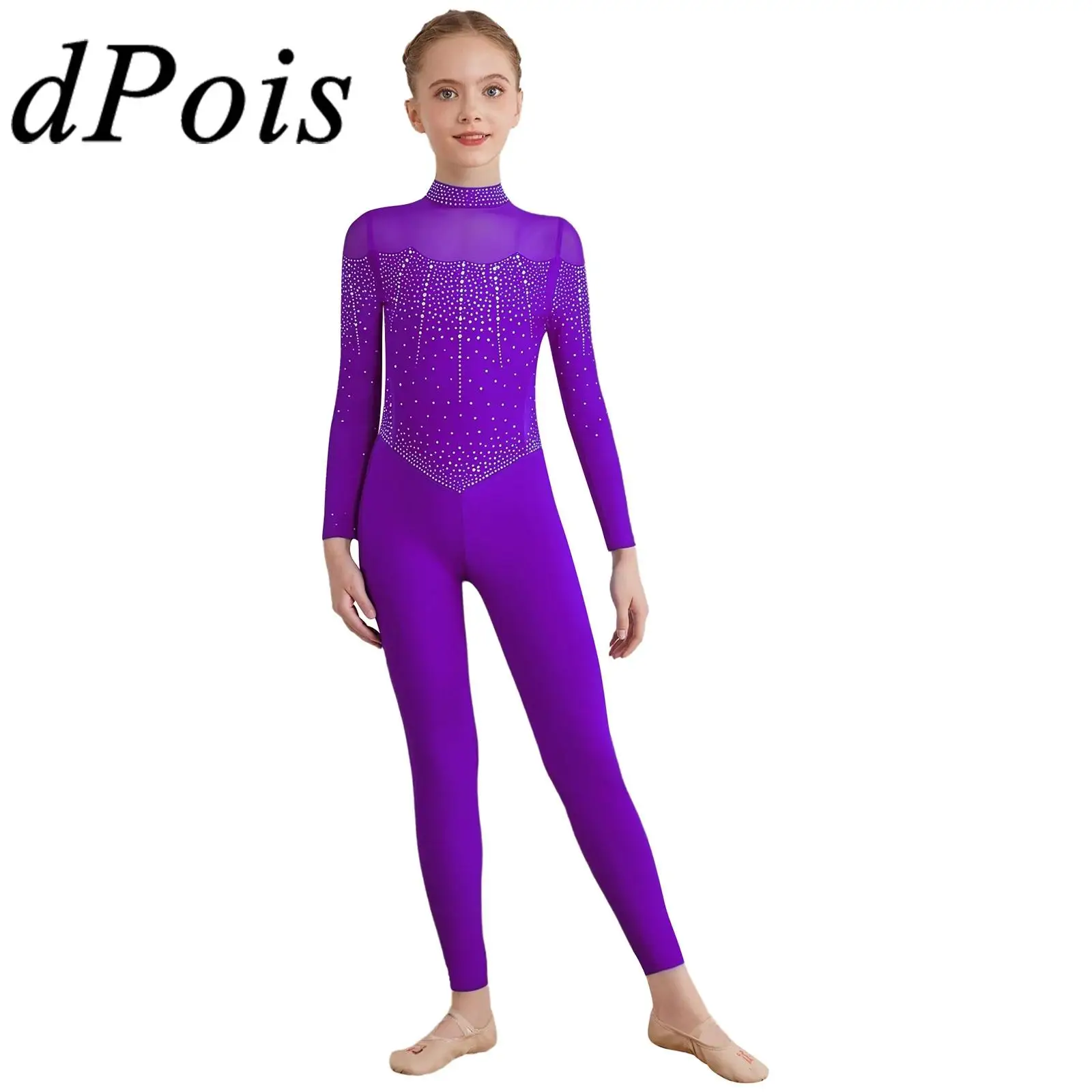 어린이 예술적 스케이팅 스타킹 발레리나 소녀 전신 레오타드 요가 발레 바디수트 어린이 민소매 체조 점프수트