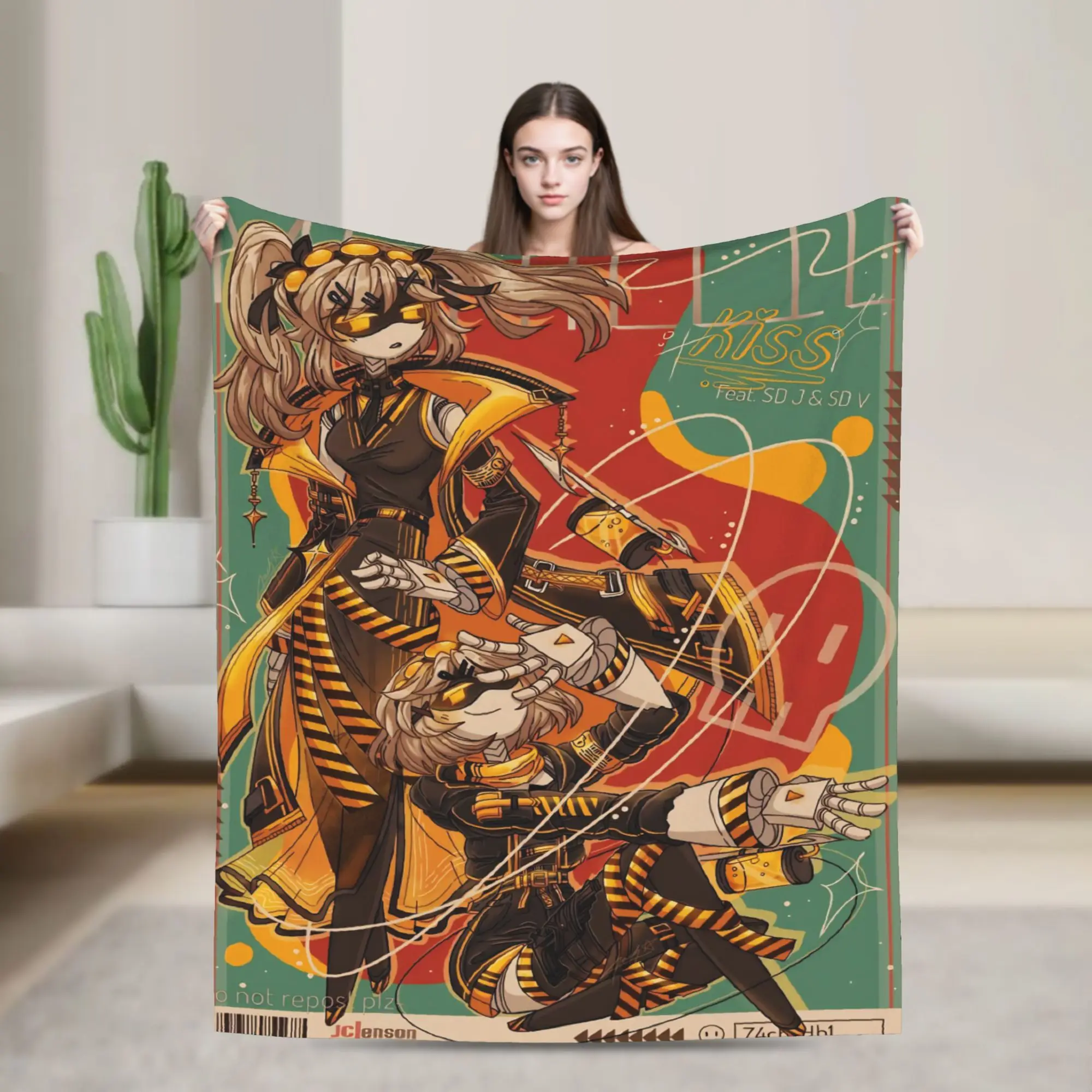 

Hot Cartoon Murder Drone Blanket Quality Super Warm Throw Blanket Winter Kids Outdoor Fluffy Bedspread