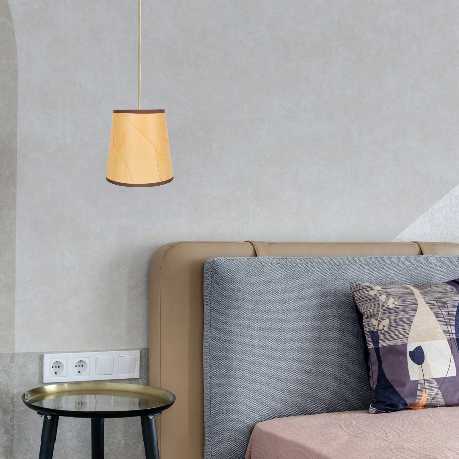 Cloth Art Lamp Shade E14 Light Cover Premium Material Stable Structure Dust Protection Soft Light Indoor Table Floor Wall Lamp