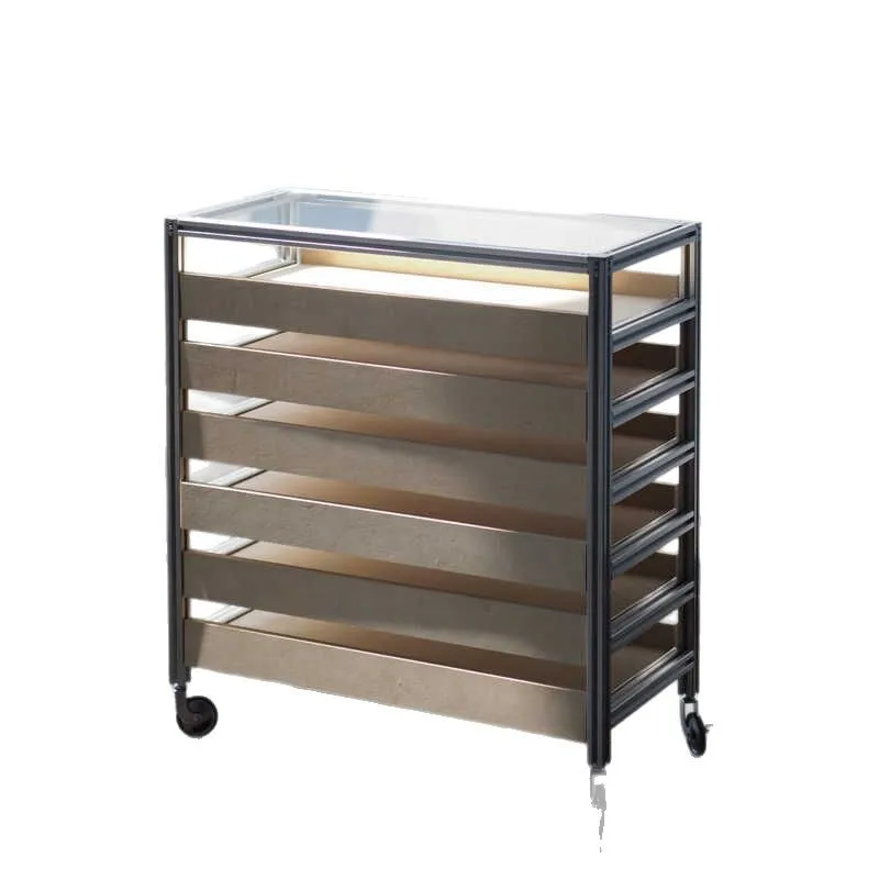 Birch table file cabinet medieval storage cabinet data side cabinet