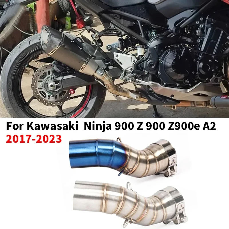 Motorcycle Exhuast 51mm Connect Pipe For Kawasaki Z900E z900 A1 A2 2017 - 2023 Z900 2017-2021 Middle Link Pipe Escape Adapter