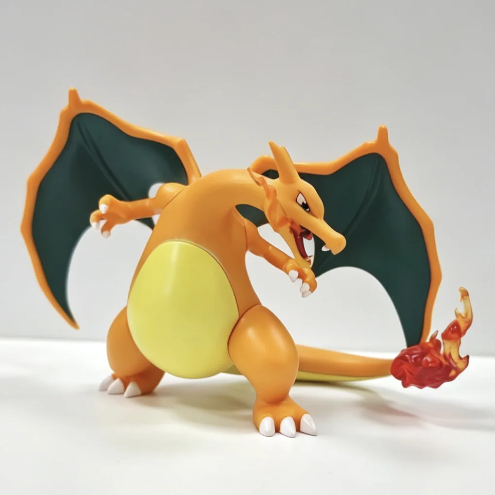 In Stock Anime Pok E Mon Flame Dragon Action Figure Model Desktop Ornament Cartoon Collectible Toy Surprise Gift For Fans view 4