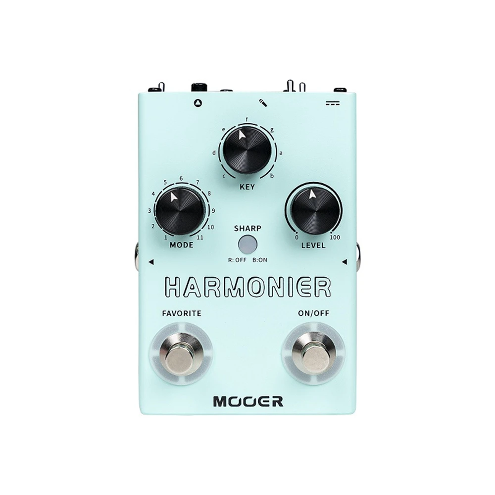 MOOER MVP2 HARMONIER features 12 keys, 11 harmonic modes, three vocal timbre modes and individually adjustable reverb effects