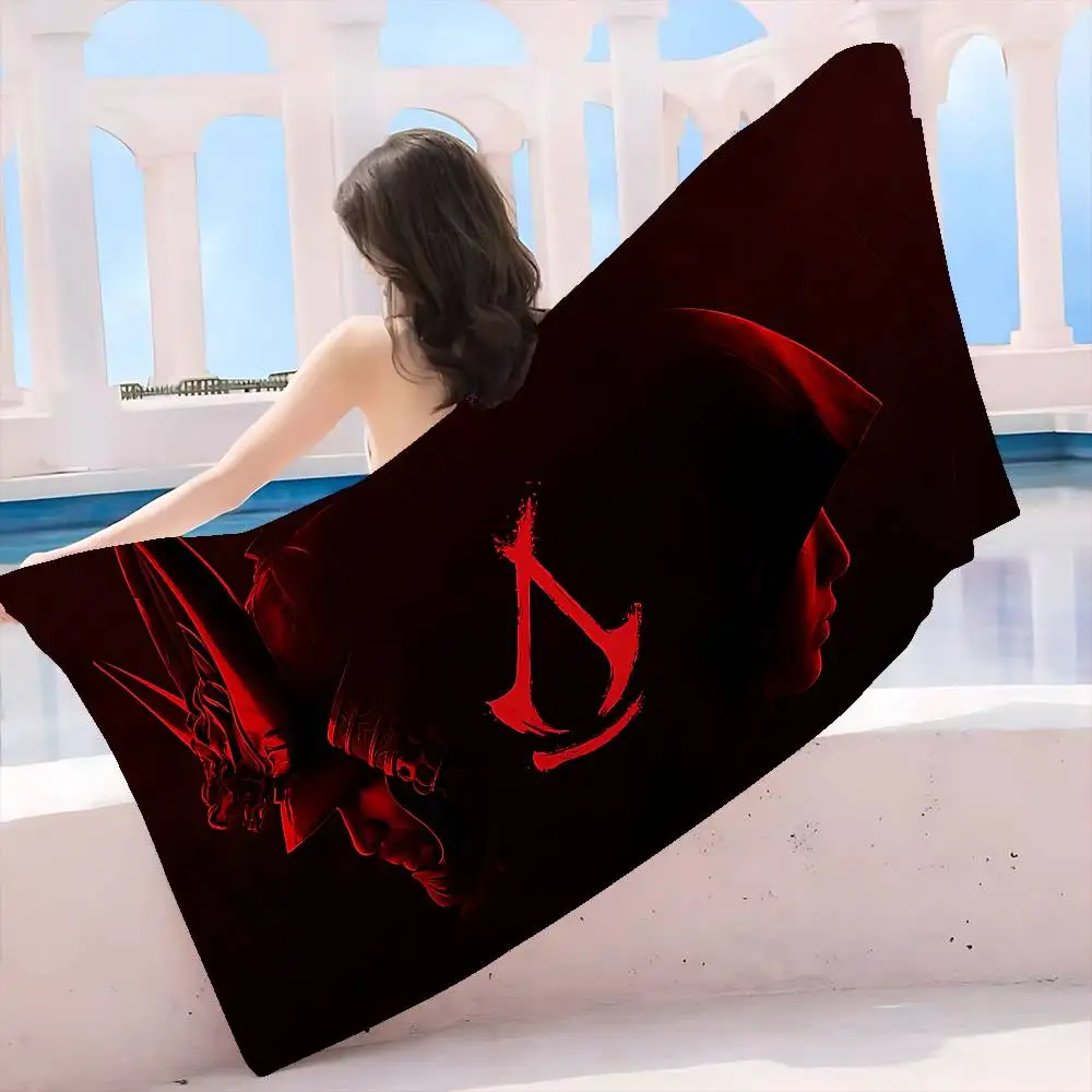 A-Assassin S -Creed Gaming Microfiber Blanket Quick Drying Beach Towels Oversized Printing Super Absorbent Pool Towel Blanket