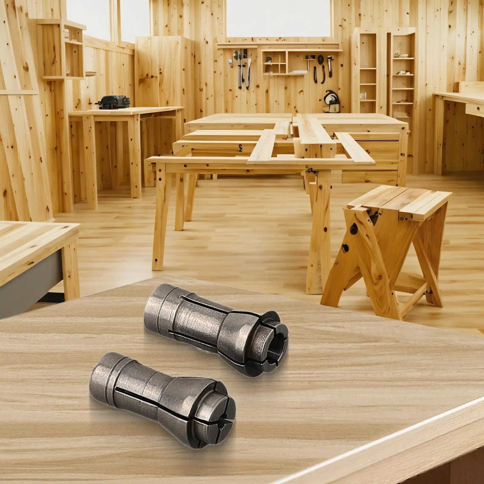 ชิ้นส่วนนิวเมติก Collet Chuck Adapter สําหรับเครื่องบด Die Collet Clamp Chuck อะแดปเตอร์ซ่อมสําหรับแกะสลักเครื่องบด