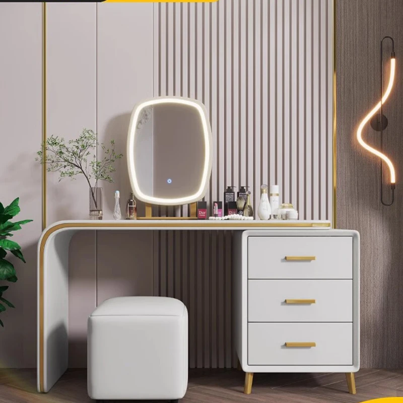 

Italian Space Saving Vanity Table Modern Simplicity Bedroom Vanity Mirror Lights Nordic Penteadeira Quarto Home Furniture