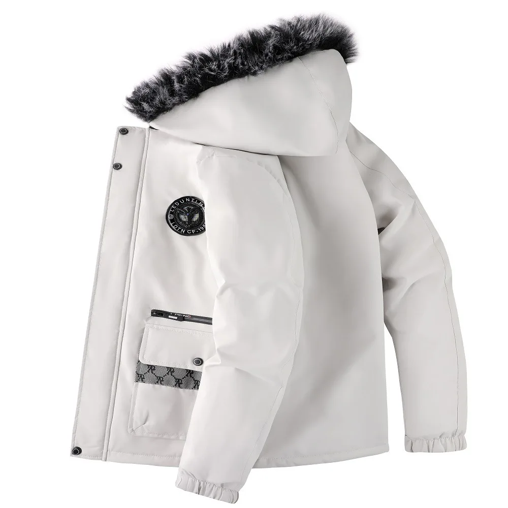 2024 New Outdoor Men\'s White Duck Down Winter Jacket Thick Warm Parka Coat Korean Waterproof Hooded Windbreaker Thermal Jackets
