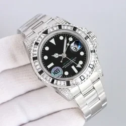 2024 most popular Rainbow Diamond Series GMT Fully Automatic Mechanical Men's Fashion Watch