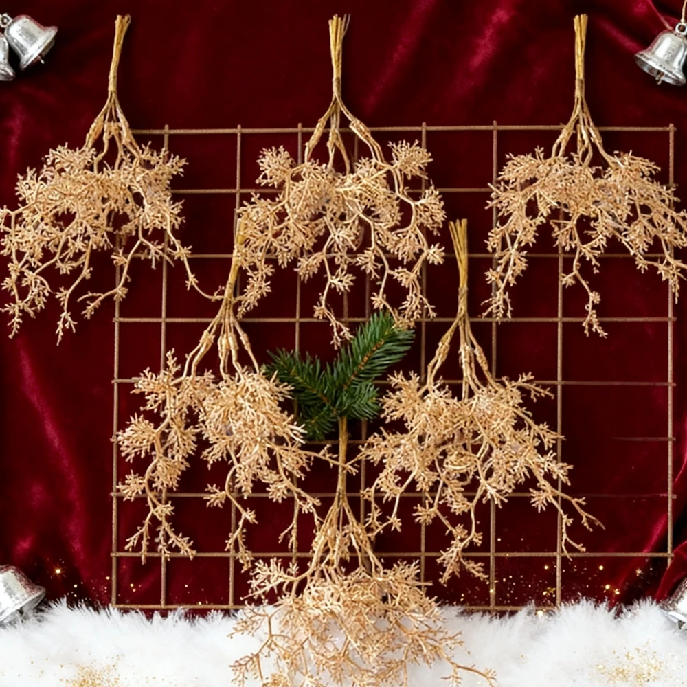 Christmas Tree Artificial - Ramo Artificiale Dorato e Argentato, Accessorio