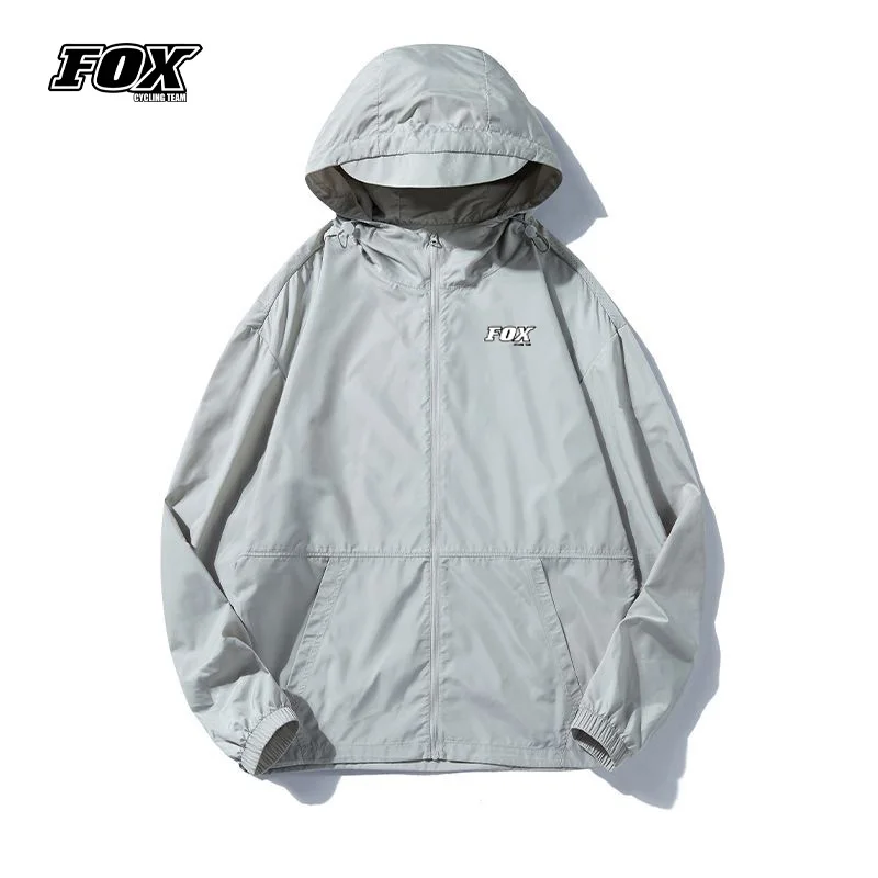 

FOX Cycling Team Hoodie Clothing Spring and Autumn Jacket Mountain Bike Motocross Windproof Coat Men's MTB Bicycle Windbreaker