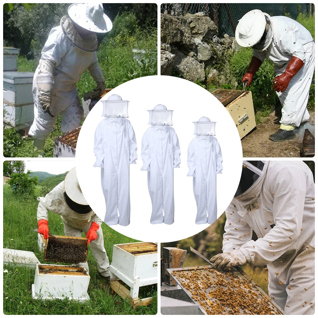 Lightweight Beekeeping Suit Essential Gear For Easy Beekeeping Universal Protective Beekeeping Suit white L