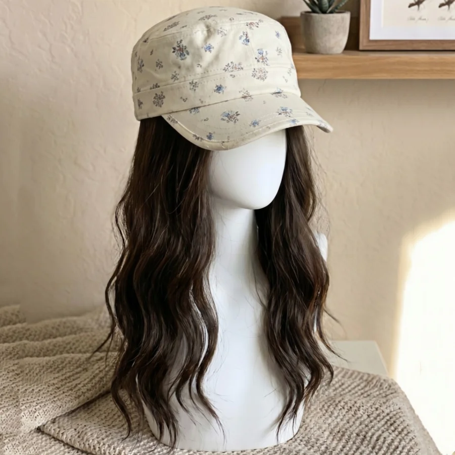 Summer Breathable Floral Equestrian Hat, Short Brim, Uv Protection, Adjustable Head Circumference, Versatile Style That Suits All Face Shapes, Outdoor/Commuting/Photo Shoot Sun Hat