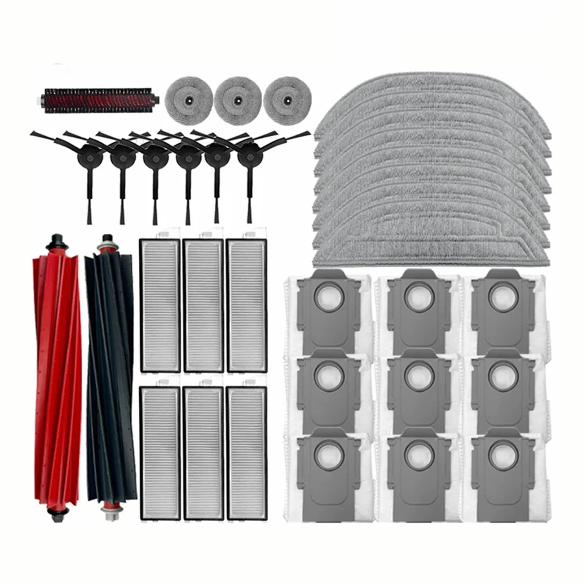 

A66T For Roborock S8 MaxV Ultra Robot Vacuum Spare Parts Main Side Brushes Mop Cloths HEPA Filters Dust Bags Accessories