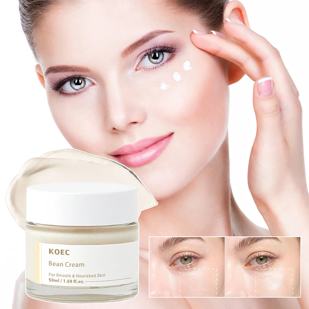 50ml Bean Cream,Intensives Moisture Face Cream For Smoothing Nourished Skin,Anti-Aging Calming Moisturizer Skin Care Products