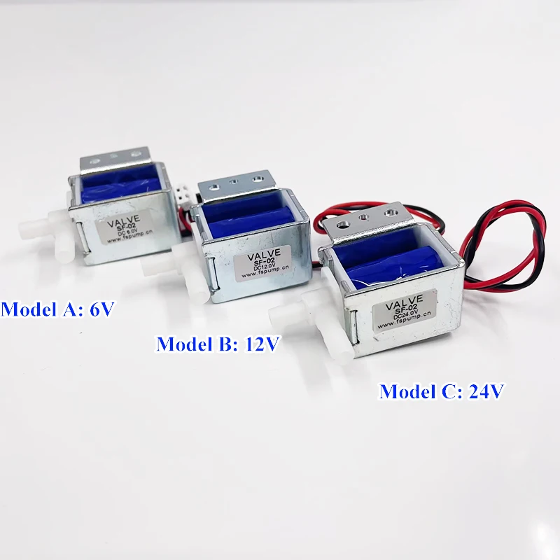 Micro mini électrovanne électrique, DC 6V, 12V, 24V, N/C, débit 7L/min, vanne d'air et d'eau normalement fermée, pression maximale 450 mmhg