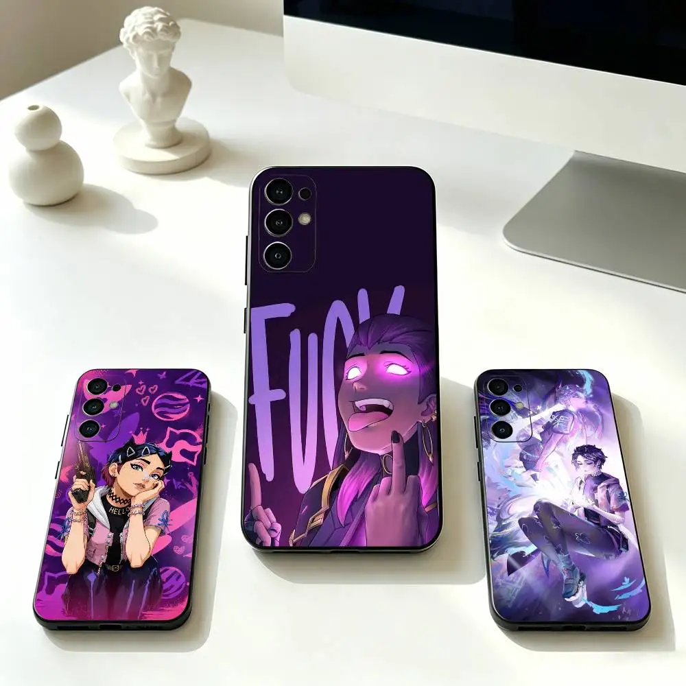 Clove V-ValorantS  Phone Case Black Silicone Soft For Samsung S25,S24,S21,S22,S23,S30,Ultra,S20,Plus,Fe,Lite