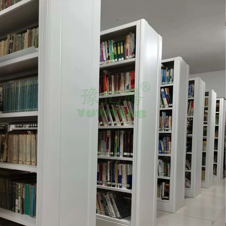 Commerical Furniture Double Side Metal Bookshelf For Library