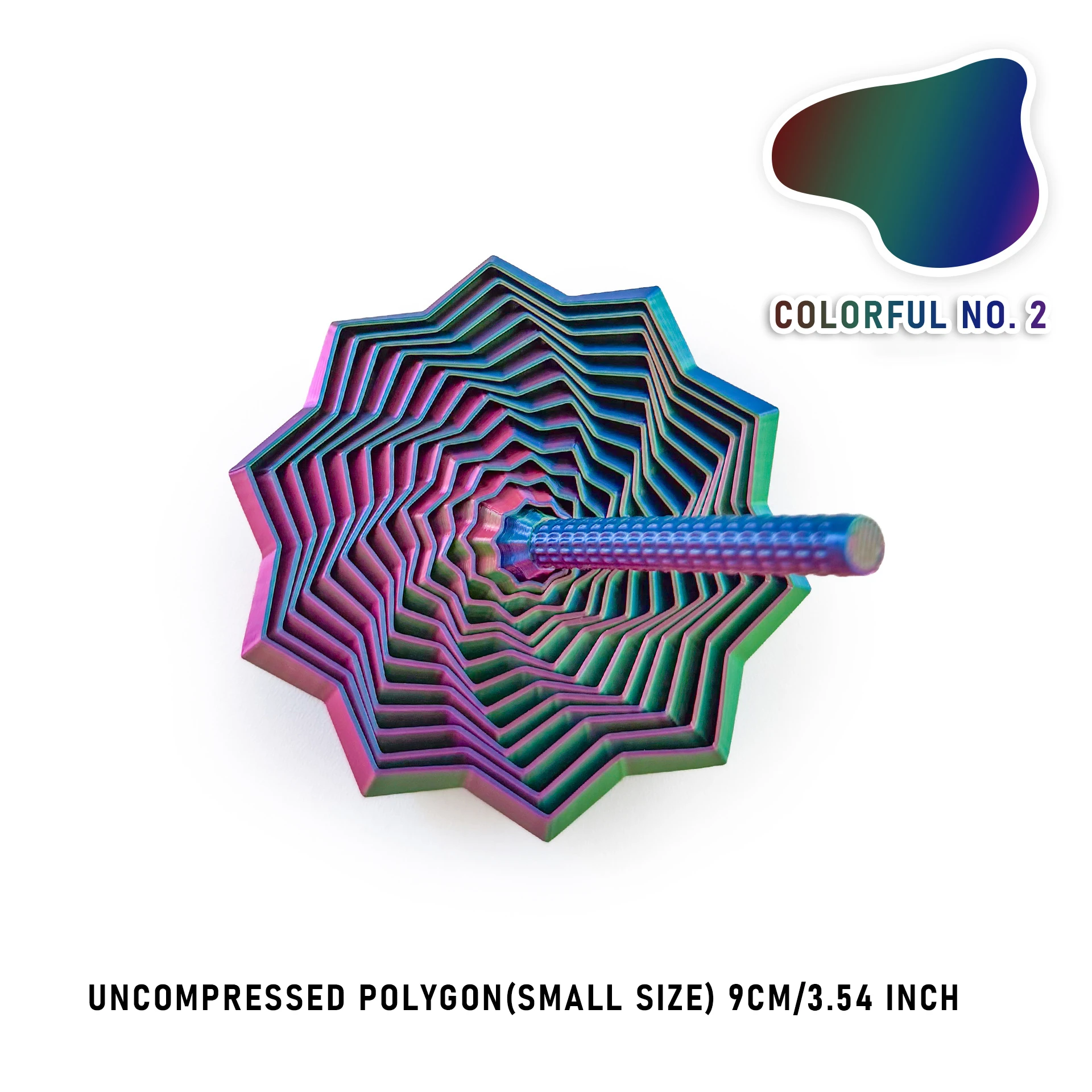 PLA – Expanded Sensory Star with Handles, 3D-Printed Spiral Spinning Toy, Stress-Relief Fractal Hexagon LK-AA997