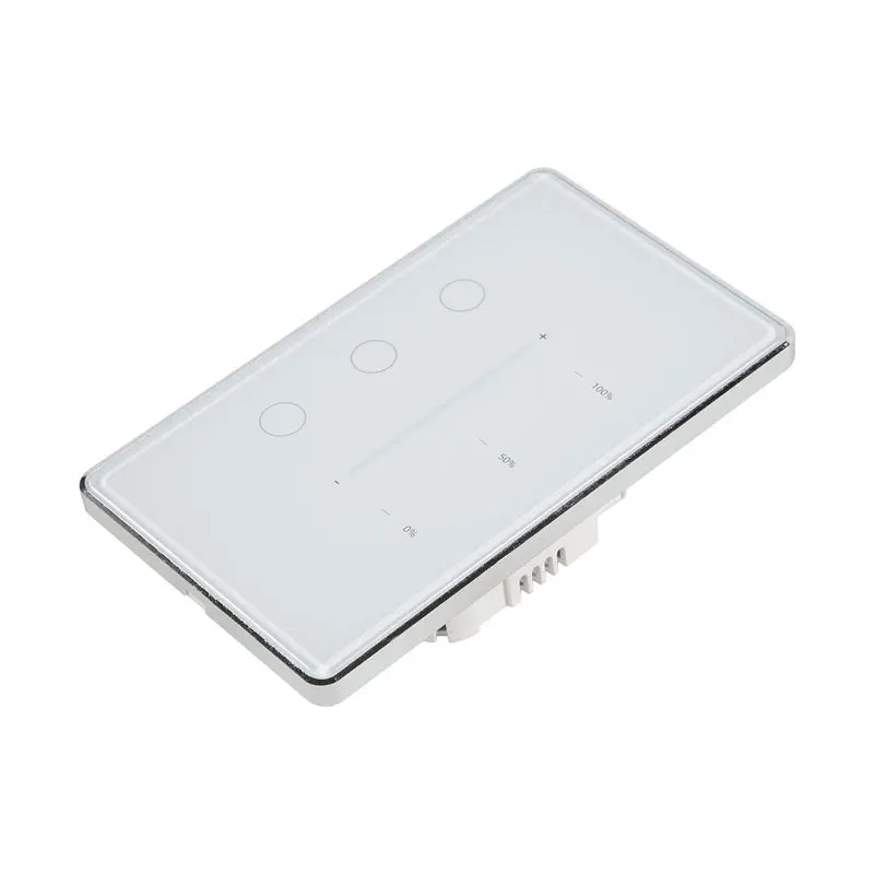 N10R-Tuya Zigbee 3 Gang Dimmer Light Switch Tuya/Smart Life APP Remote Control US EU Standard Switch Percentage Control