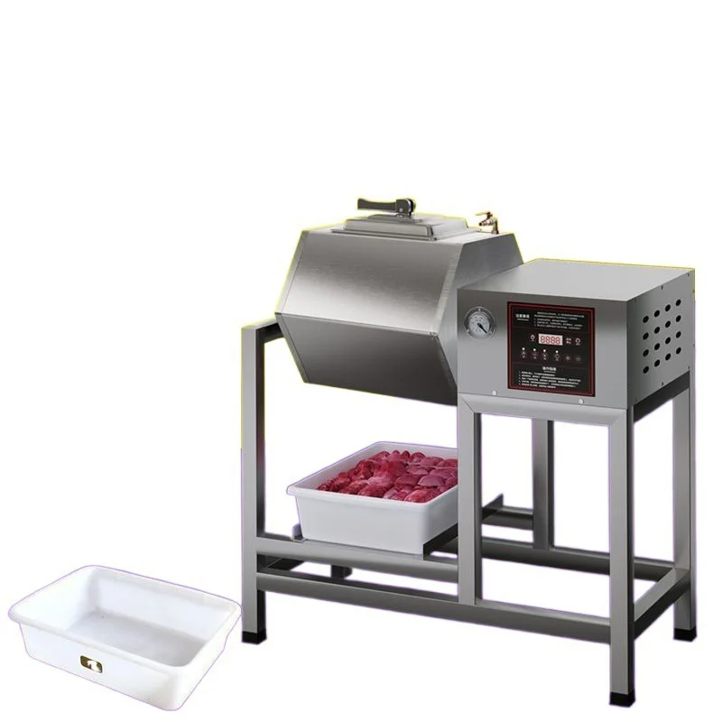 

Commercial automatic rolling kneader, stainless steel vacuum marinator, fried chicken burger joint, meat marinator, large