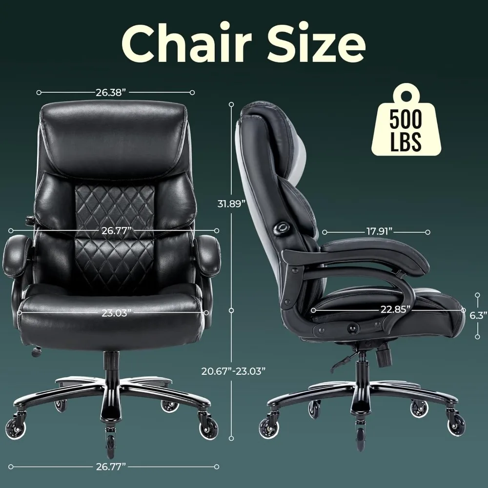 Прочный эргономичный настольный стул для больших пользователей: вместимость 500 фунтов, плюшевый комфорт.