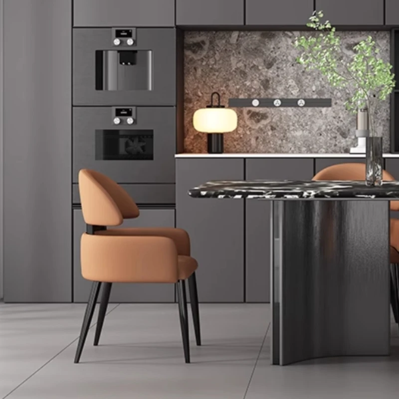 Accent Italian Dining Chairs Luxury Hotel Restaurant Backrest Relaxing Vanity Wedding Design Meuble De Cuisine Modern Furniture