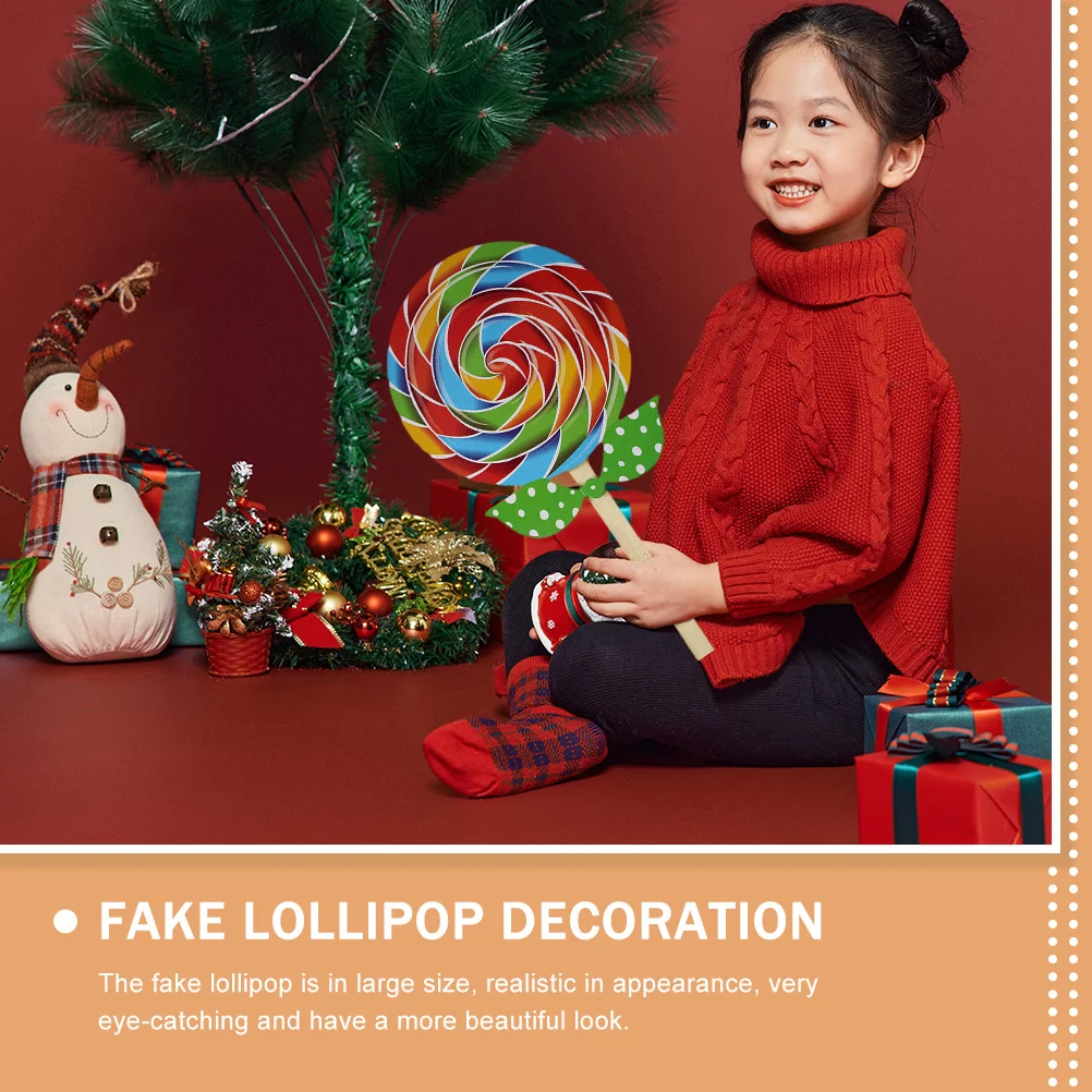 

3Pcs Lollipop Prop Realistic Simulation Candy Photo Prop Scene Decoration Party Photo Props Fake Lollipop Model