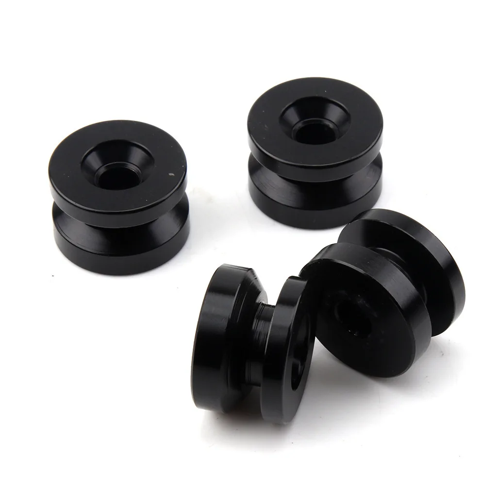 4pcs/Set Aluminum Pad Spacers Buckle Accessories For Motorcycle Top Rear Luggage Tool Box Case Trunk Bracket Bushing Pad Spacers