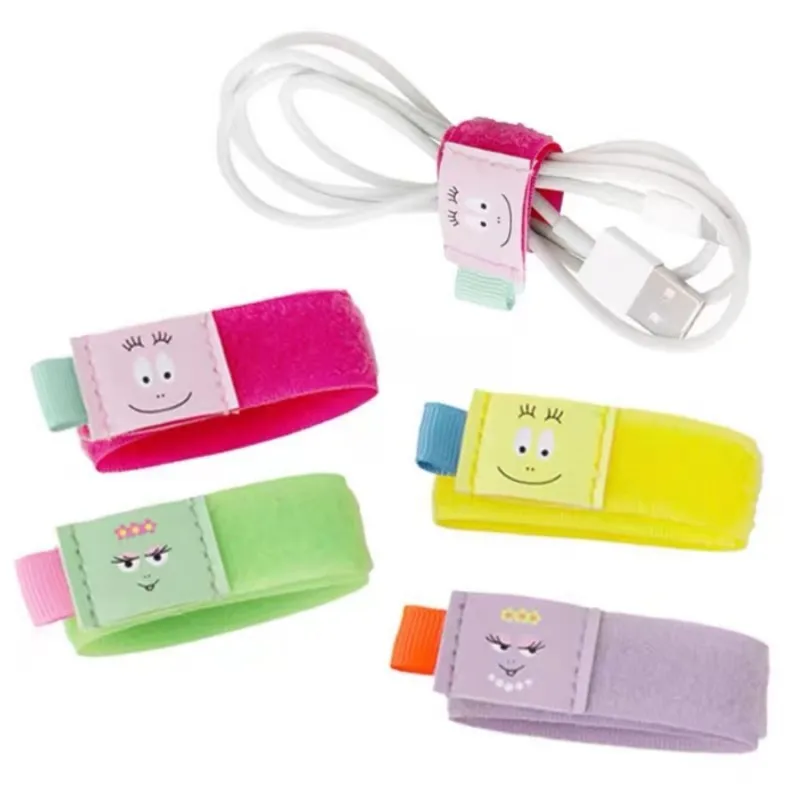

Hot COCO Sauce Series USB Cable Computer Cable Organizer Cartoon Printing Cute Creativity Velcro Cable Tie Household Goods