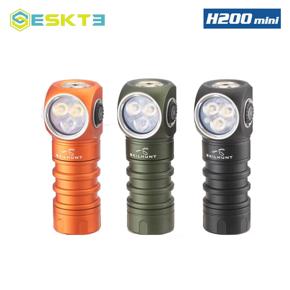 SKILHUNT ESKTE H200 Mini  18350 USB Magnetic Charging LED Headlamp Outdoor 1600 LM  LED Flashlight