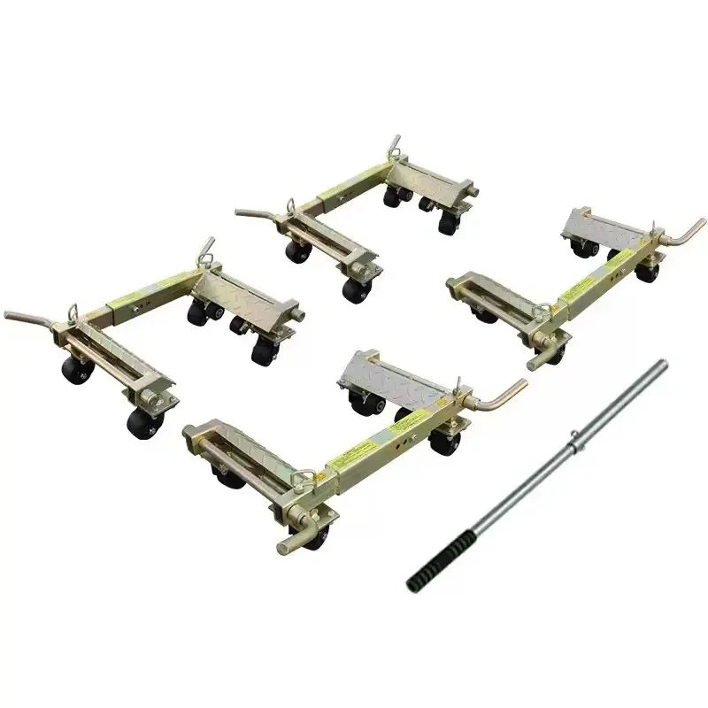 for Heavy Industrial Use 3 Tons Manual Lever Type Four Wheel Portable Manganese Steel Car Repair Shop Garage Mobile Trolley