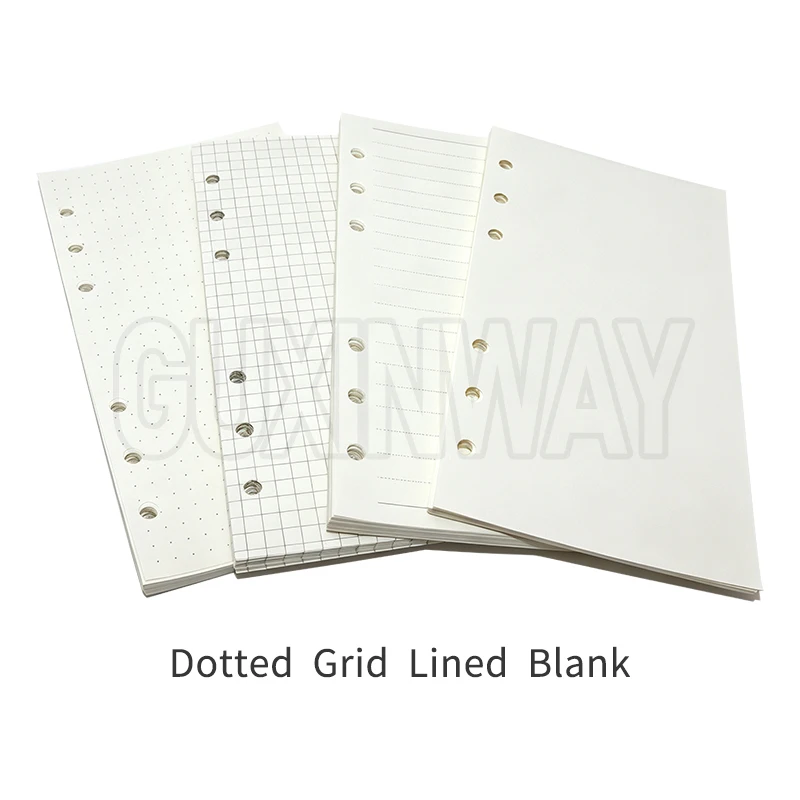 45 Sheets Ring Notebook Insert Refills 6 Holes Loose Leaf Papers Journals A5 A6 Spiral Diary Planner Inner Core Pape