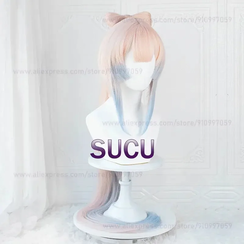 

qq28Game Genshin Impact Kokomi Cosplay Wig Anime120cm Long Gradient Mixed Color Wigs Heat Resistant Synthetic Hair