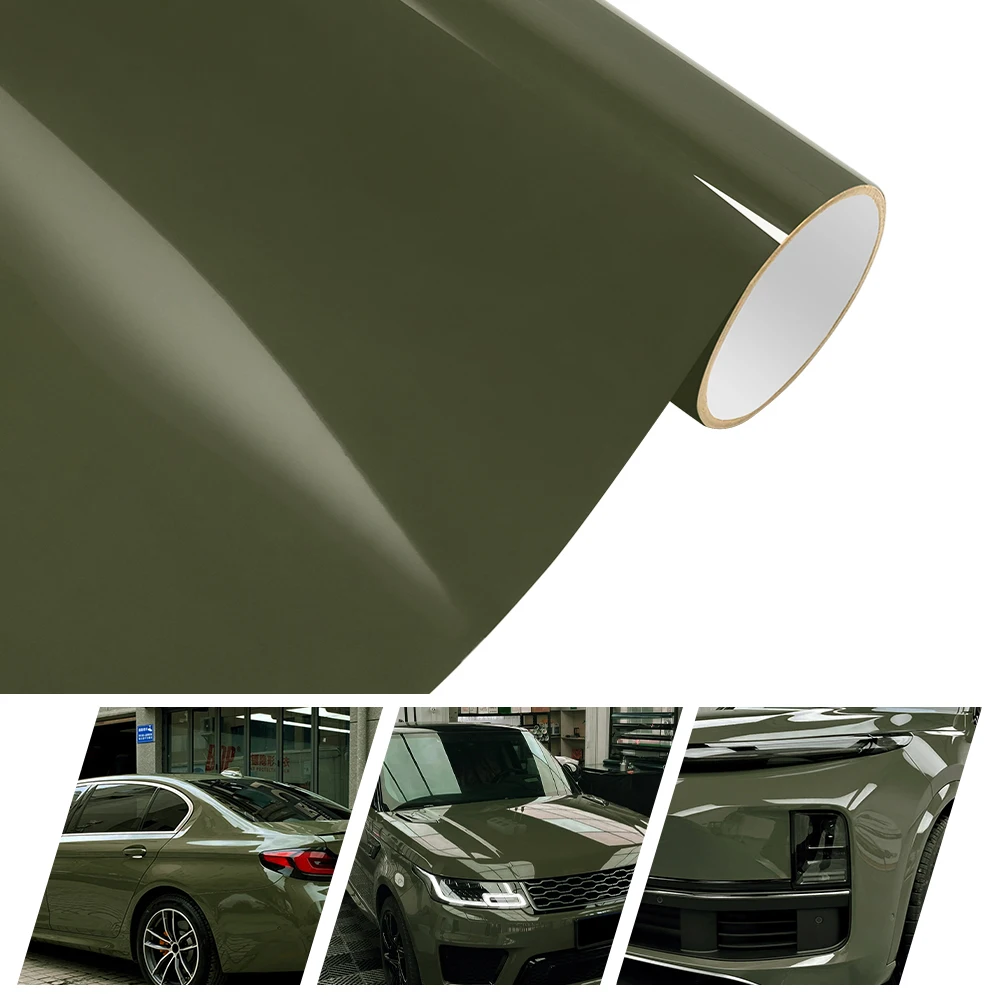 

Car Platinum Warrior Green Film Vinyl Wrapping Glossy Films Anti-scratch Cars Vehicle Sticker Auto Internal External DIY Decal