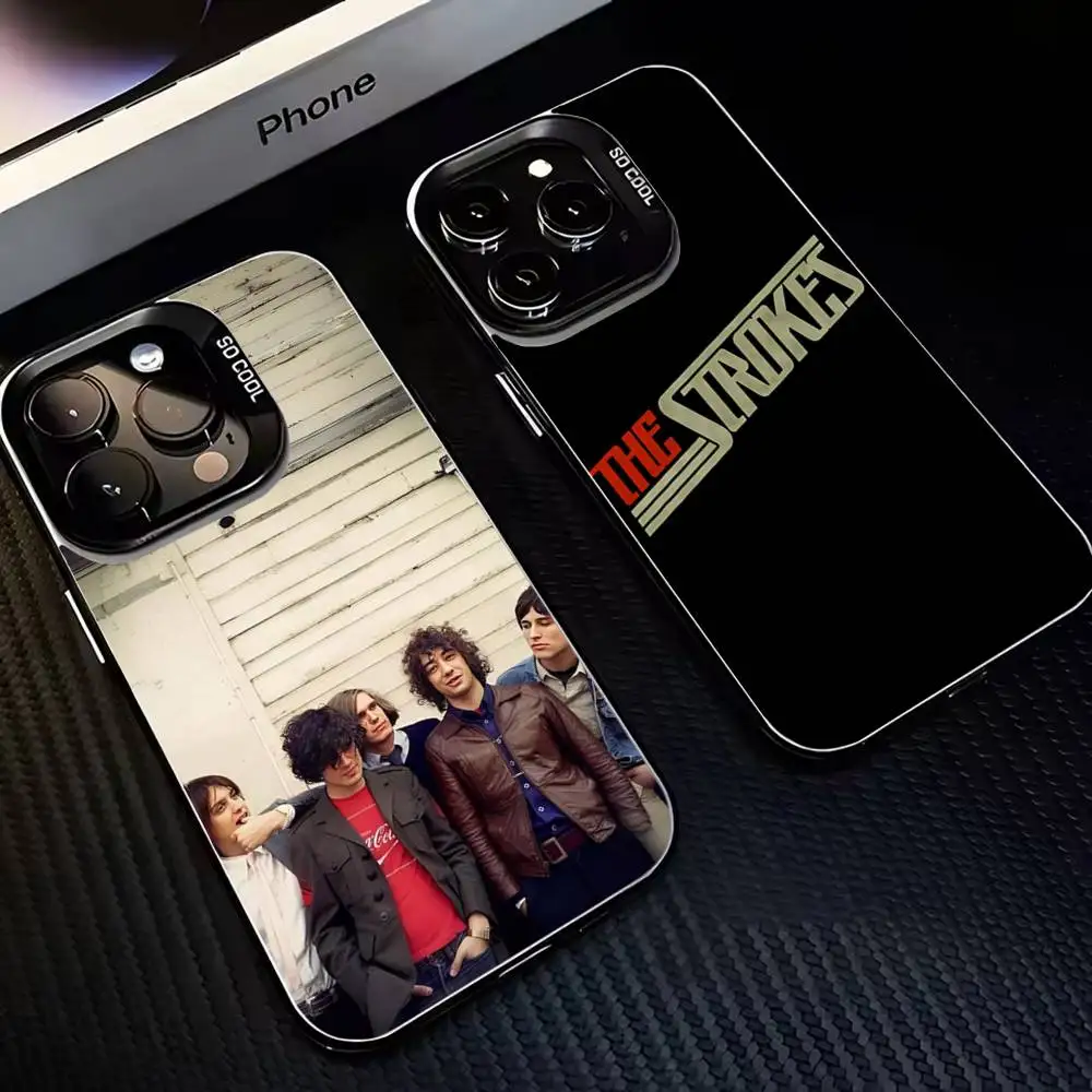 

Band The S-strokes Phone Case For iPhone 16,15,14,13,12,11,Mini,Pro,MAX Black Matte Shockproof Cover