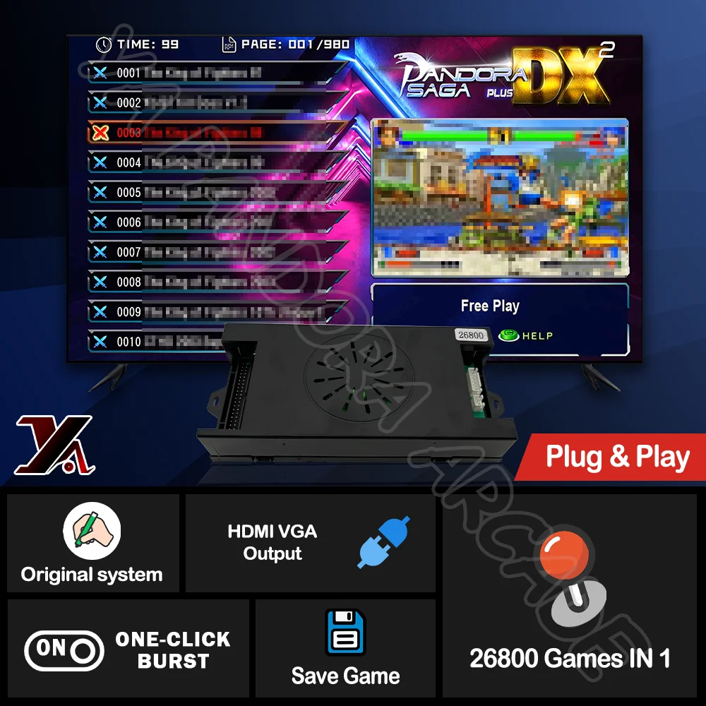 パンドラの箱 DVD 2ディスク 新型パンドラサーガDX 2 Plus 26800ゲーム搭載アーケードコンソール