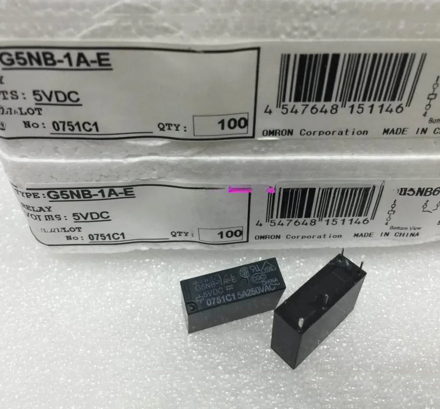 

10 шт. G5NB-1A-E G5NB-1A 24 В постоянного тока 12 В постоянного тока 5 В постоянного тока подлинное оригинальное реле 4 контакта 5 А DC24 В DC12 В DC5 В