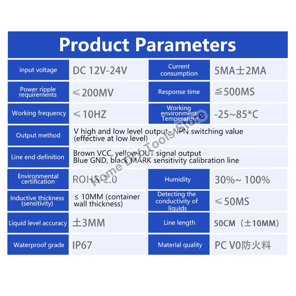 Non Contact Liquid Level Sensor Contactless Water Tank Water Level Sensor for Tank Water Level Control