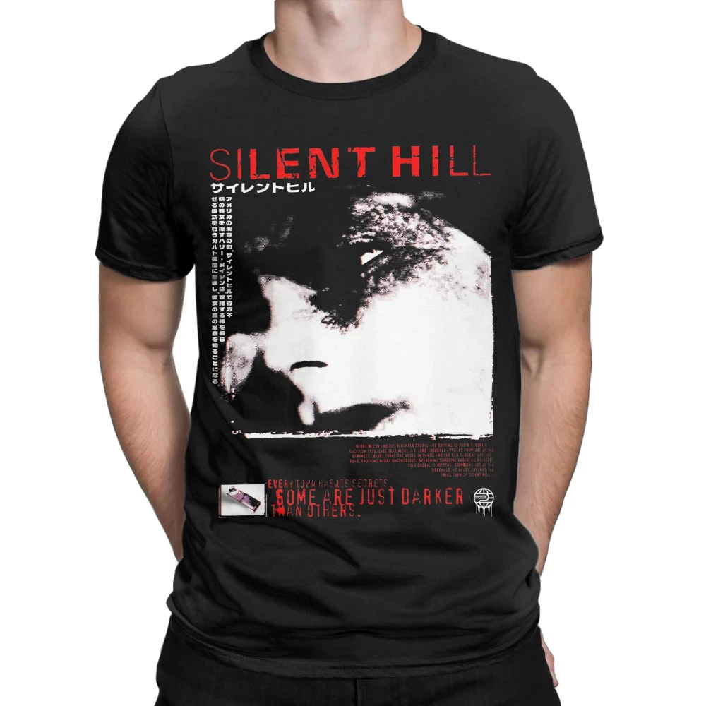 الرجال سايلنت هيل 1 لعبة مطبوعة تي شيرت الملابس القطنية مضحك المرأة قصيرة الأكمام الياقة المستديرة تي شيرت جديد وصول تي شيرت #2