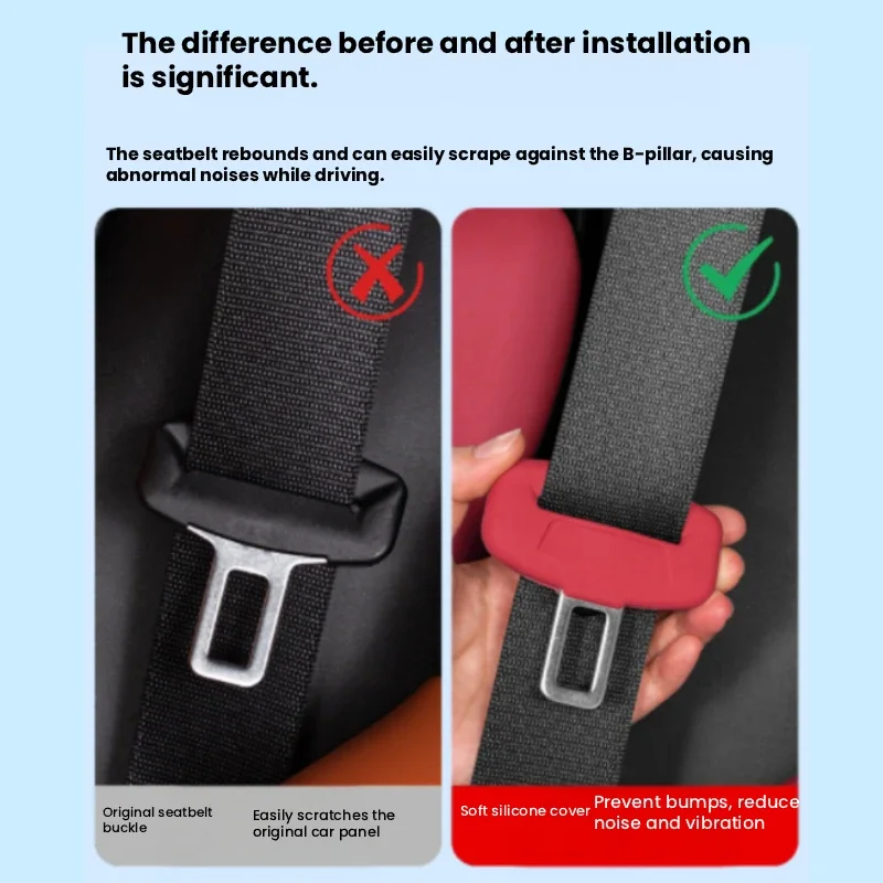 For Renault Clio MK4 MK5 Captur Kadjar Megane MK3 MK4 Master Logan KangooScenic Seat belt buckle cover Silicone protective cover 3