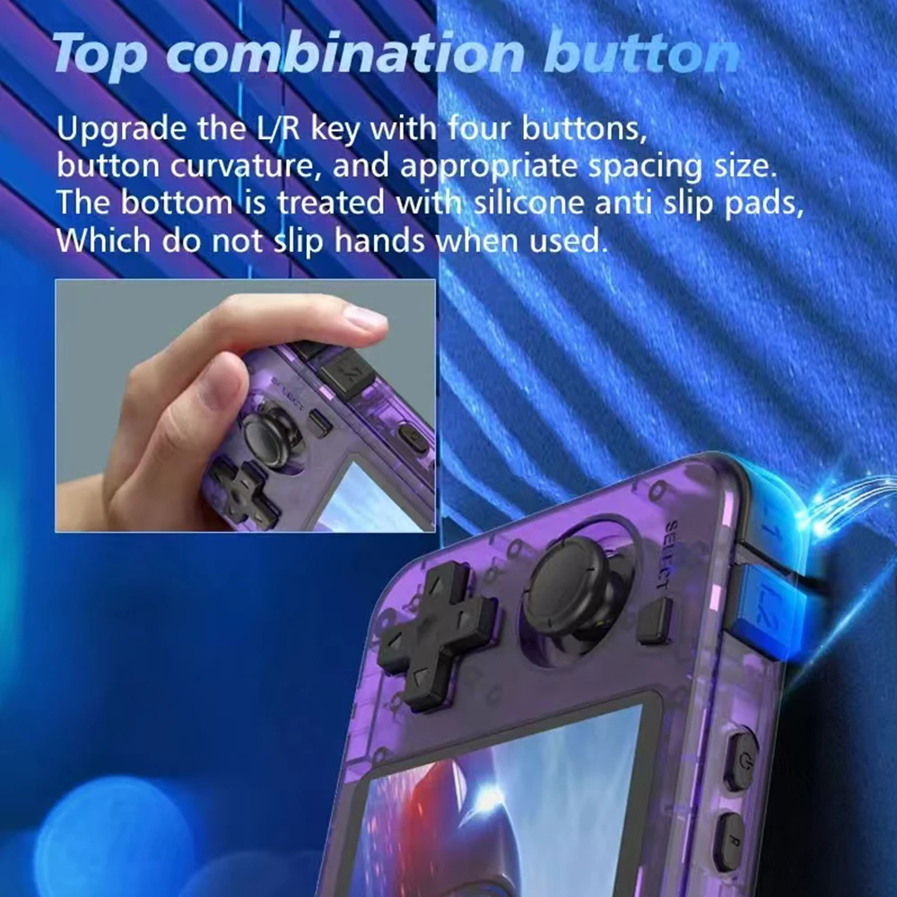 R36H Retro คอนโซลเกมมือถือแบบพกพา 3.5 นิ้วหน้าจอ IPS เครื่องเล่นวิดีโอแบบพกพาสําหรับ PS1/PSP/DC/N64/SS