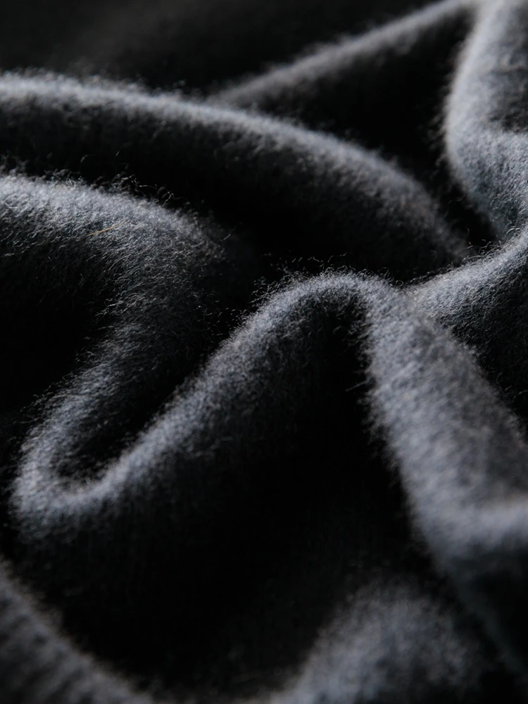 Luxury New  Men 100% Cashmere Sweater O-neck Long Sleeve Thick Pullover Autumn Winter Comfy Soft Smart Casual Cashmere Knit Tops