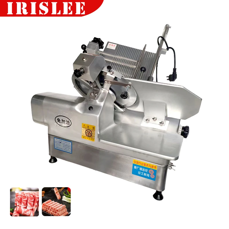 

Semi-Automatic Meat Slicer Electric Fresh Frozen Lamb Rolls Meat Cutting Machine Knife Set Meat Slicing Grinder Machine