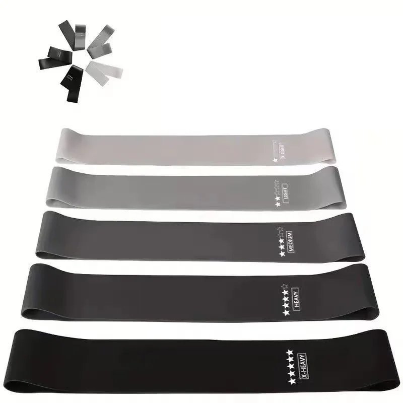 5 Different Levels Resistance Bands Exercise Fitness Rubber Fitness Mini Bands Pilates Sport Extender Workout Crossfit Equipment