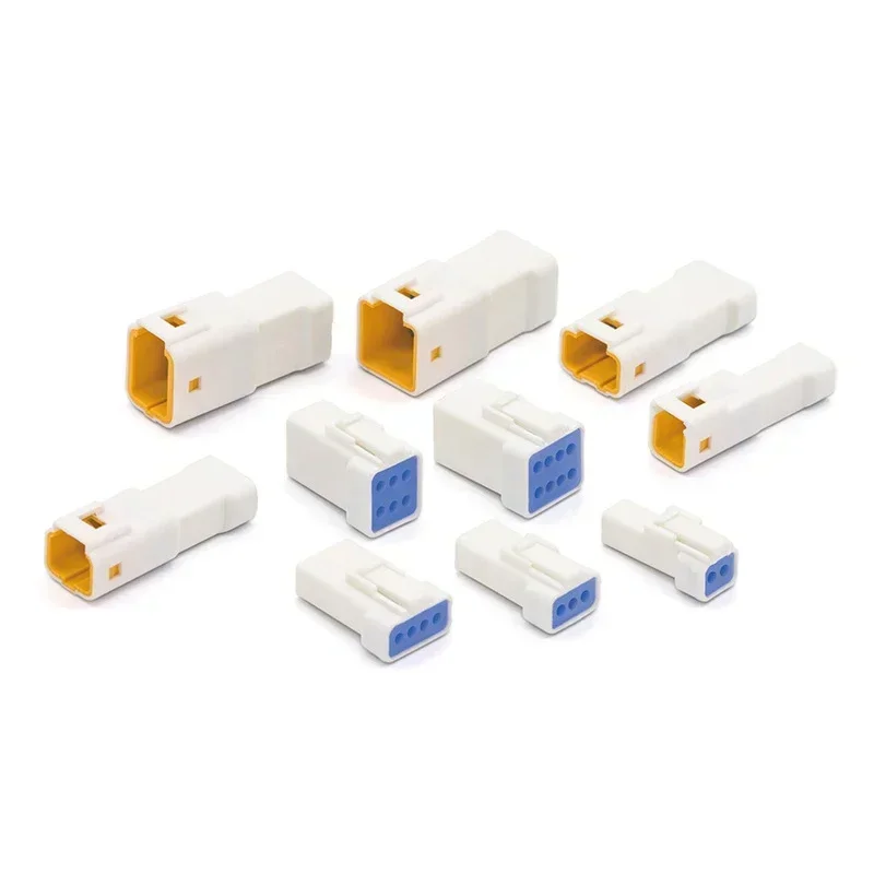 White Wire Connector Housing Options 2 3 4 6 8 Pin Automotive Male Female and Terminal Set Choices for Cabling