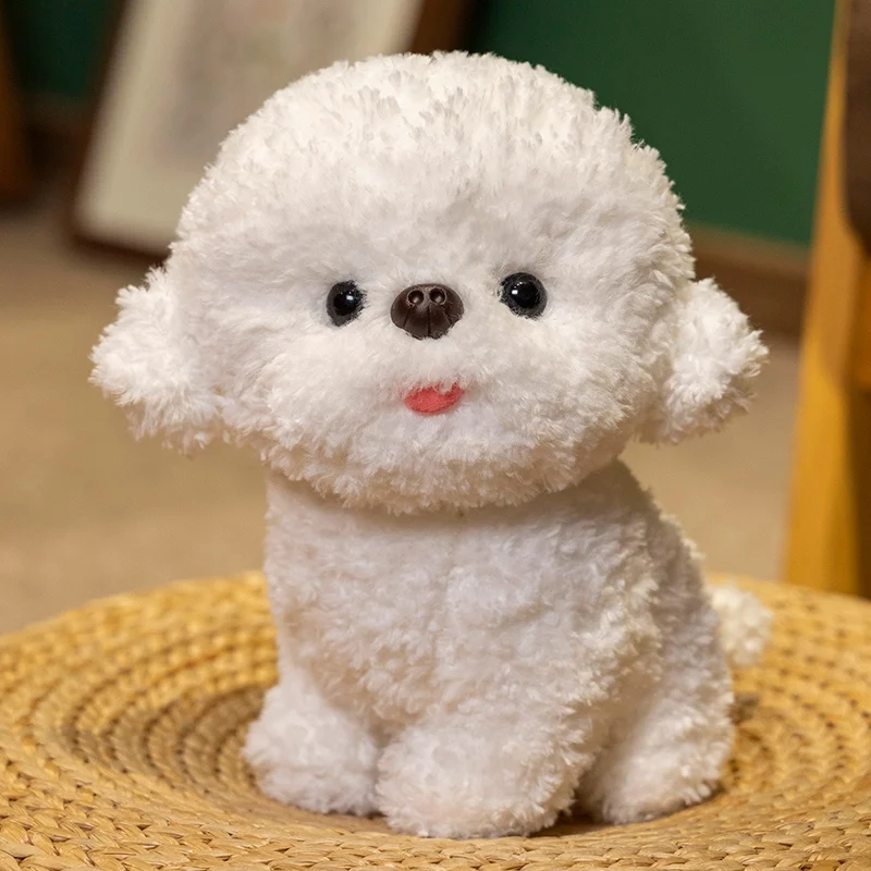 20/30CM Cute Bichon Frise Plush Toys Soft Stuffed Animal Doll Lovely Puppy Dog Pet Toy