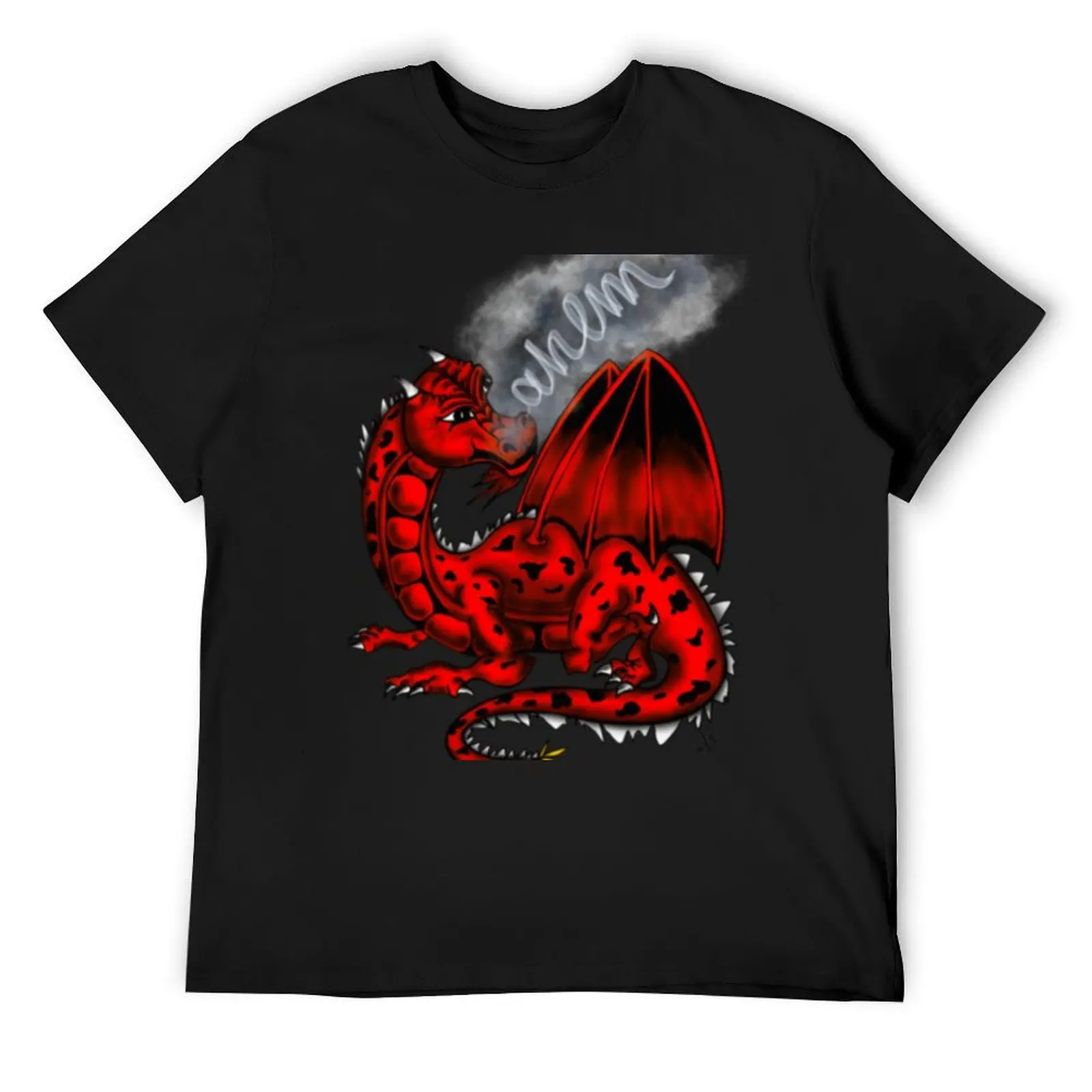 Red Dragon spewing “ahem” smoke (clearing her throat); keeping it cool...let’s call her Patience T-Shirt blanks Men's clothing