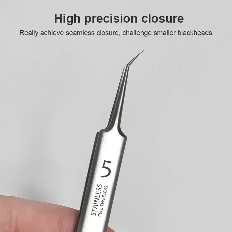 1/2/3pcs High Precision Anti-static Tweezers Phone Repair Hand Tools Sets Ultra-fine No. 5 Cell Pimples Clip Tweezers Remover