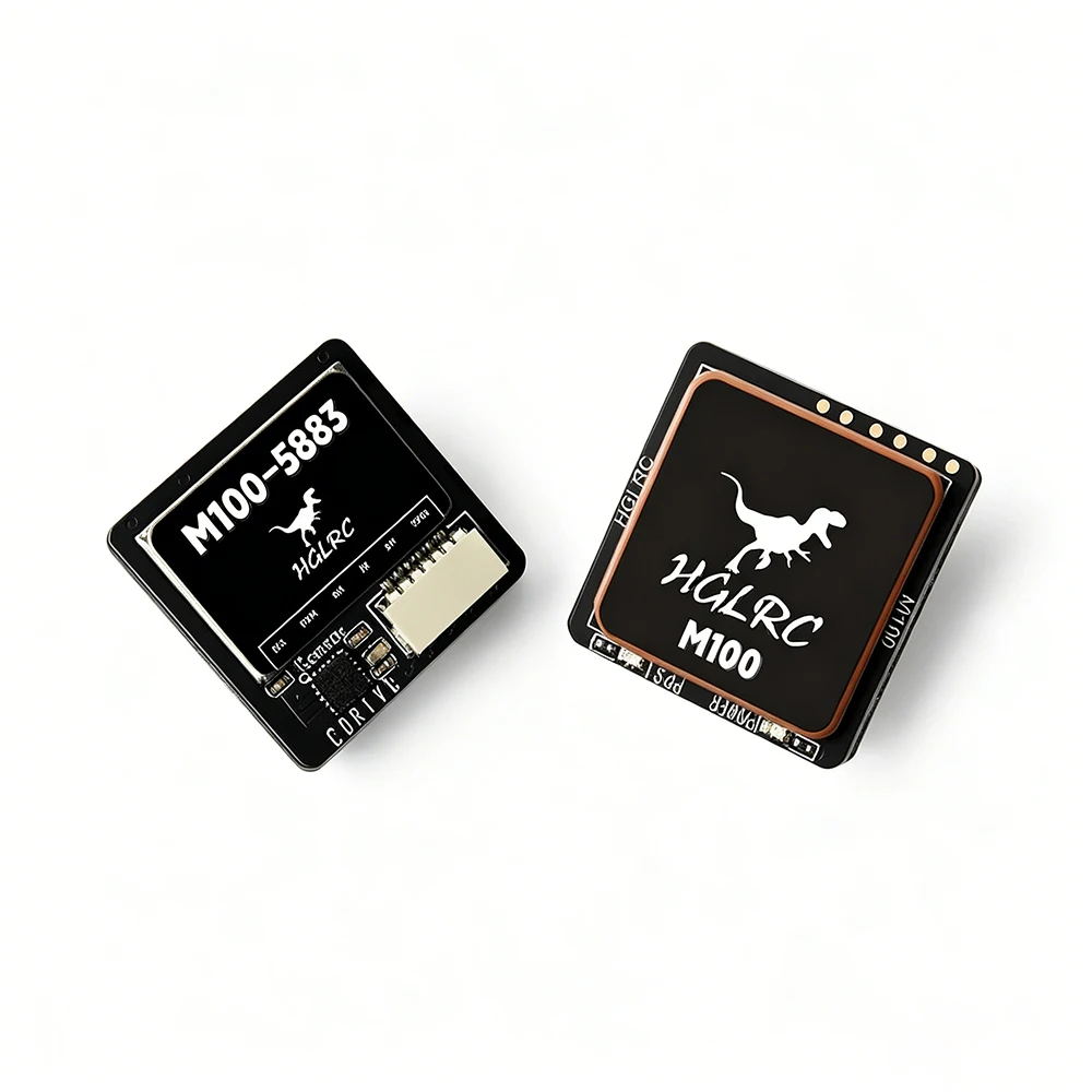 HGLRC M100-5883 M10 GPS Module With Compass Ceramic Antenna On-board LED Indicators 21x21mm For RC Airplane FPV Long Range